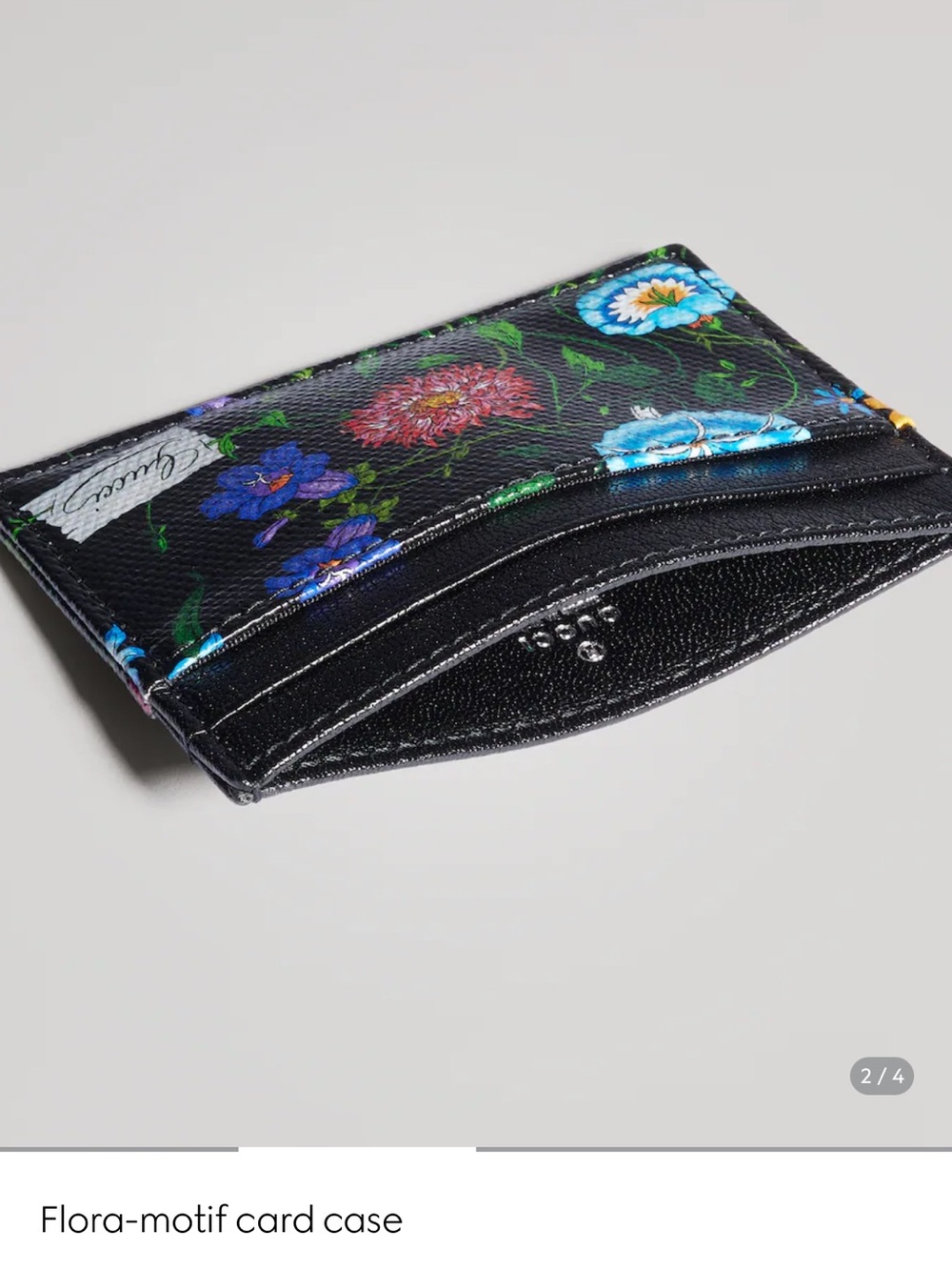 Gucci Flora-motif card case in Variation
black and multicolor canvas - Picture 2 of 7